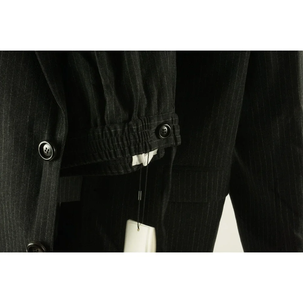 New AMI Alexandre Mattiussi Chalk Stripe Flannel Suit Men 38 Jacket 30 x 27 Pant